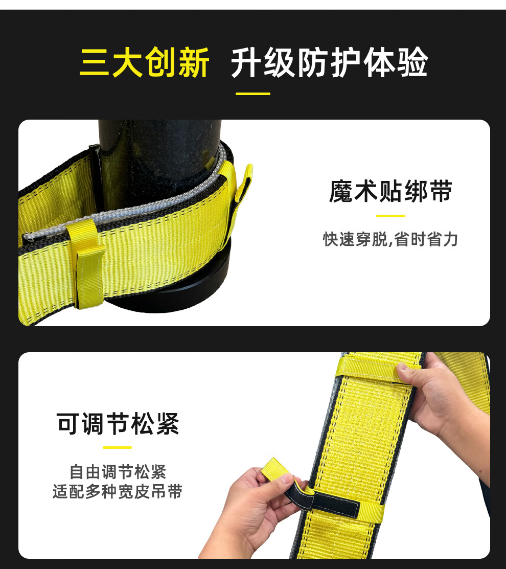 TL-LIFT吊带保护套吊装带保护垫魔术贴粘合双层防割耐磨护套涤纶丝钢丝绳