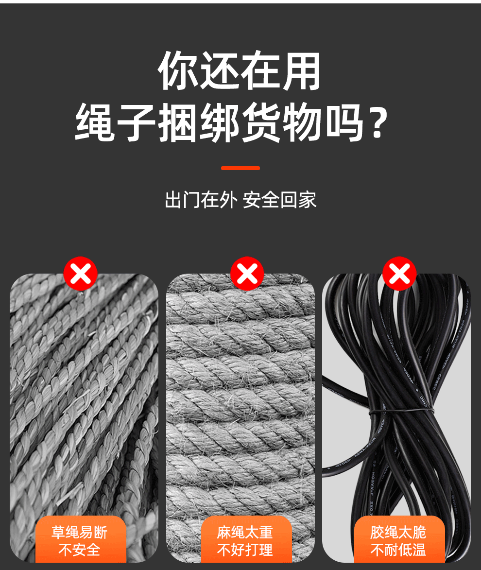 哐唧直柄环形货物捆绑带扎带拉紧器紧绳器货车固定收紧器小型紧固扁带