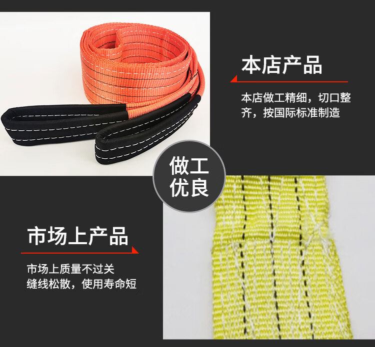 腾力吊装带起重吊带国标3吨5吨彩色涤纶扁平行车叉车工业吊车6倍