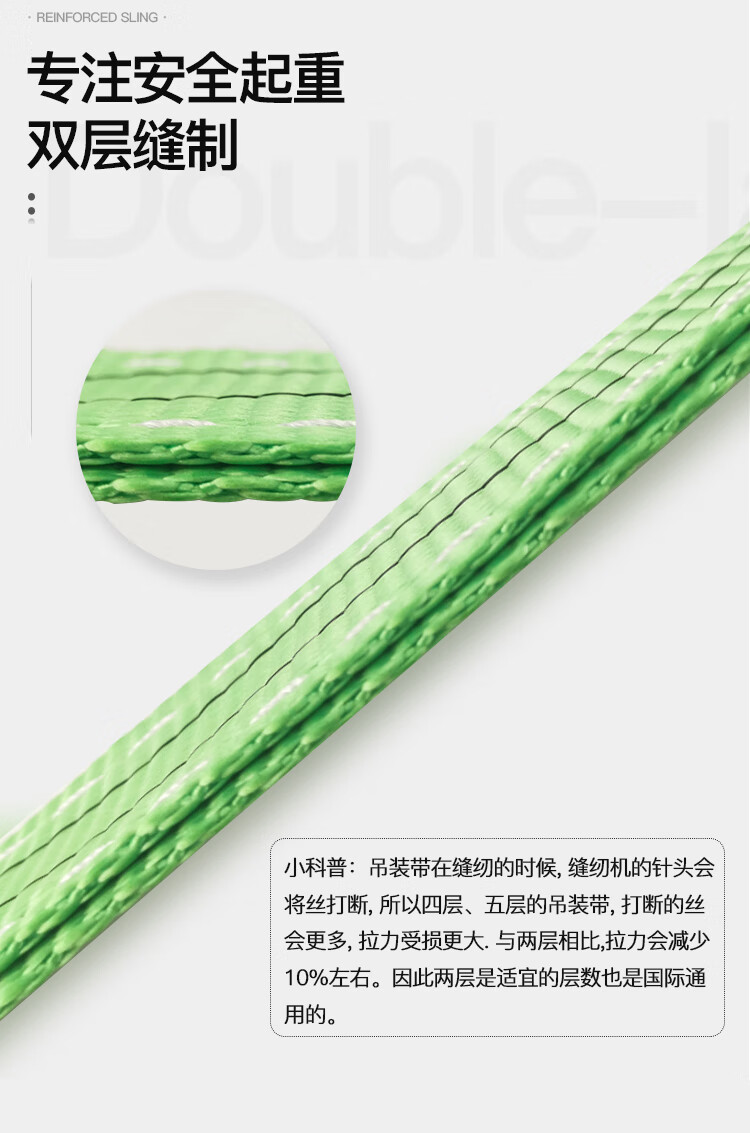 国标扁平彩色标准吊装带起重吊带工业吊车叉车涤纶7倍破断腾力